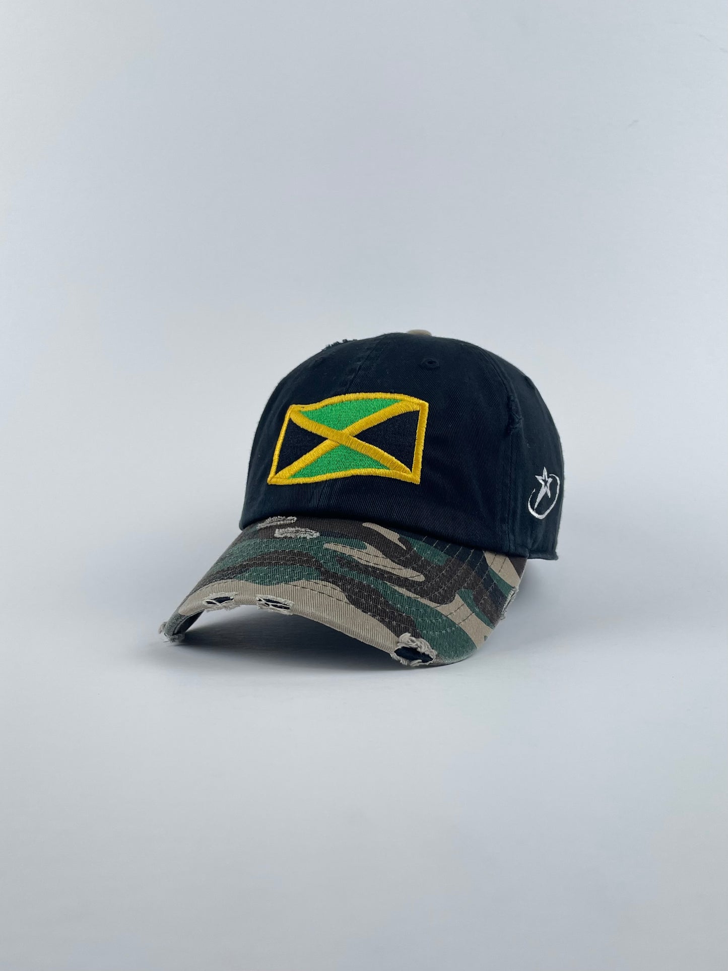 BLK-CAM Jamaica Vintage Baseball Cap
